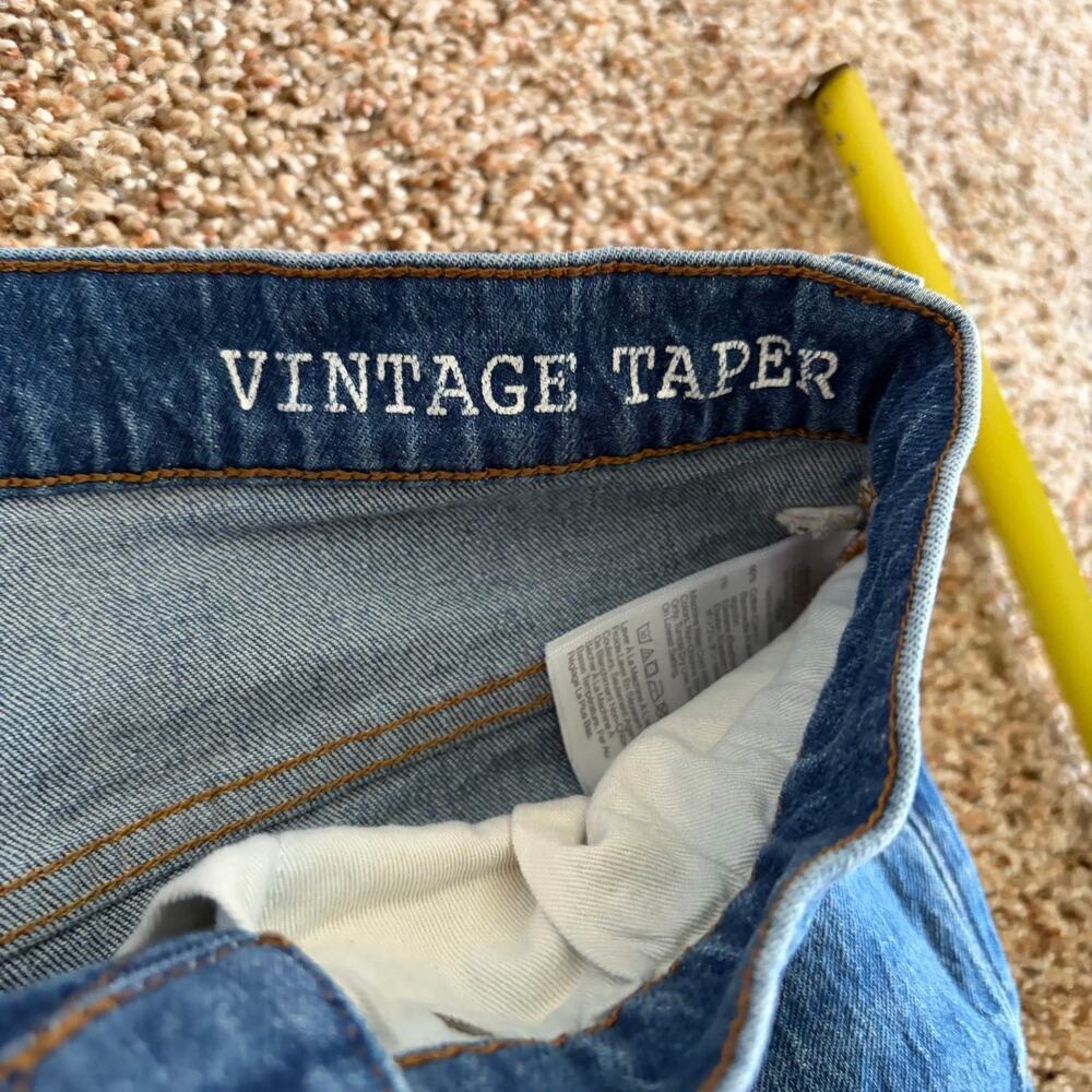 Madewell The Perfect Vintage Jean Blue High Rise Tapered Raw Hem Denim 31 - Picture 4 of 10